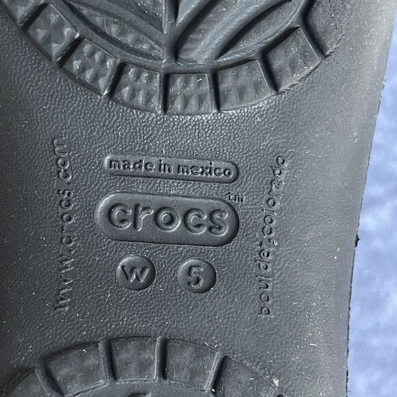 Crocs Kadee Ballet Flats Womens Size 5 Black Slip On Slingback Comfort - Picture 6 of 6